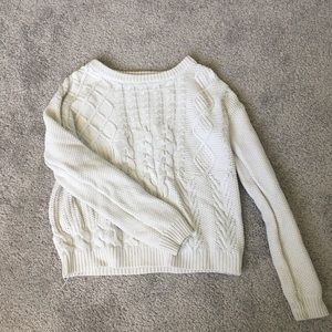 Mango Knit White Sweater Fair isle